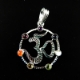 7 Chakra Stone Metal Pendant 7 Chakra Stone Metal Pendant