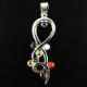 7 Chakra Stone Metal Pendant 7 Chakra Stone Metal Pendant