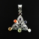 7 Chakra Stone Metal Pendant 7 Chakra Stone Metal Pendant