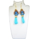 Rudraksha & Stone Beads Earrings Rudraksha & Stone Beads Earrings