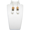 Rudraksha & Stone Tumble Earring