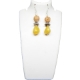 Rudraksha & Stone Tumble Earring Rudraksha & Stone Tumble Earring