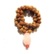 5 Face Rudraksha Mala with Rose Quartz Pendant 5 Face Rudraksha Mala with Rose Quartz Pendant