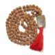5 Face Rudraksha Mala with gemstone pendant Rudraksha Mala with Unakite Pendant