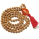 5 Face Rudraksha Mala with gemstone pendant Rudraksha Mala with Carnelian Pendant