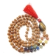 5 Face Rudraksha Mala with gemstone pendant Rudraksha Mala with Tiger Eye Pendant