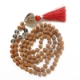 5 Face Rudraksha Mala with gemstone pendant Rudraksha Mala with Smoky Quartz Pendant