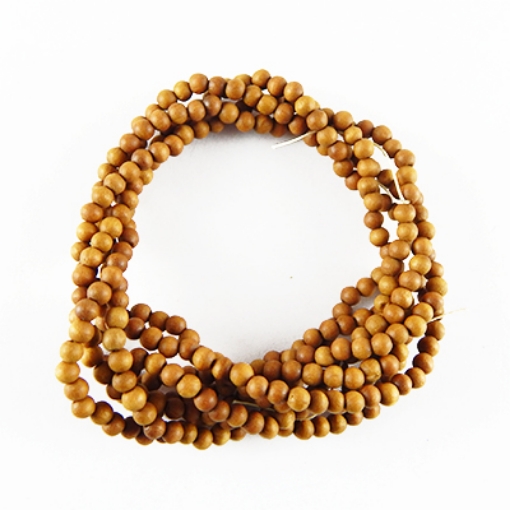Picture of Perles de bois de santal blanc 4 mm