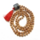 Show details for Rudraksha Mala mit facettiertem schwarzem Rutil-Trommelanhänger Picture of Rudraksha Mala mit facettiertem schwarzem Rutil-Trommelanhänger